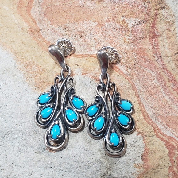 Carolyn Pollack Jewelry - Carolyn Pollack Sterling Turquoise Earrings.